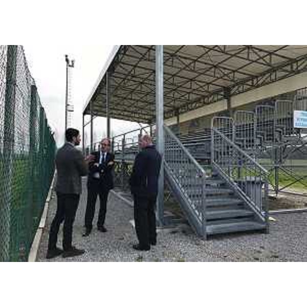 Visita di Gianni Torrenti (Assessore regionale Cultura, Sport e Solidarietà) allo Stadio comunale - Precenicco 20/03/2017