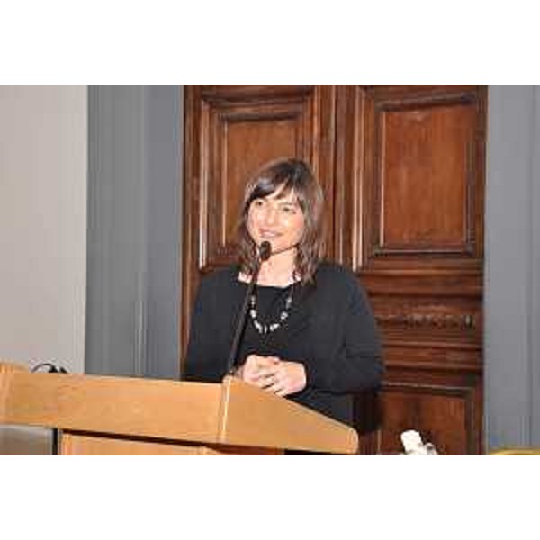 Debora Serracchiani (Presidente Regione Friuli Venezia Giulia) al trentennale dell'Associazione Nazionale Città del Vino, nella Sala della Protomoteca in Campidoglio - Roma 21/03/2017