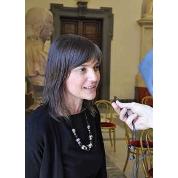Debora Serracchiani (Presidente Regione Friuli Venezia Giulia) al trentennale dell'Associazione Nazionale Città del Vino, nella Sala della Protomoteca in Campidoglio - Roma 21/03/2017