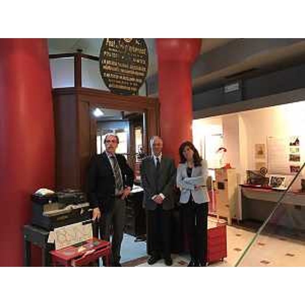 Gianni Torrenti (Assessore regionale Cultura, Sport e Solidarietà) visita il Museo postale e telegrafico della Mitteleuropa accompagnato da Chiara Simon (Curatrice Museo) e Maurizio Lozei (Responsabile Comunicazione Museo) - Trieste 22/03/2017