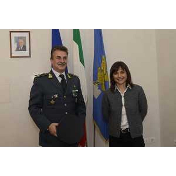 Debora Serracchiani (Presidente Regione Friuli Venezia Giulia) incontra Giuseppe Bottillo (Generale di Brigata, comandante regionale Guardia di Finanza FVG), nella sede della Regione - Trieste 23/03/2017