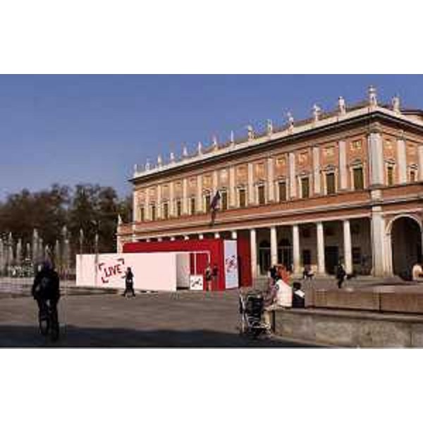 Rendering dell'installazione del tour promozionale EXPERIENCE B2C 2017 organizzato da PromoTurismoFVG, con partenza da Alessandria il 25 marzo 2017 (Immagini PromoTurismoFVG)