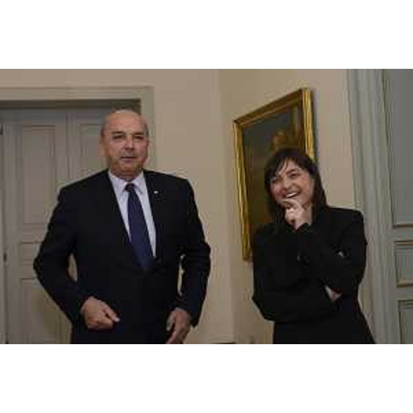 Roberto Dipiazza (Sindaco Trieste) e Debora Serracchiani (Presidente Regione Friuli Venezia Giulia) nella sede della Regione - Trieste 28/03/2017