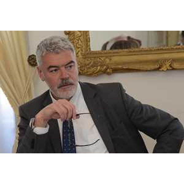 Paolo Panontin (Assessore regionale Autonomie locali e Coordinamento Riforme) all'incontro con le Unioni Territoriali Intercomunali (UTI) dell'Isontino, nella sede della Regione - Trieste 28/03/2017