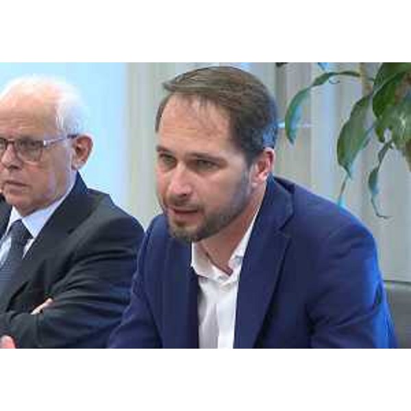 Cristiano Shaurli (Assessore regionale Risorse agricole e forestali) alla conferenza stampa di presentazione della partecipazione della Regione FVG alla cinquantunesima edizione di Vinitaly, Salone internazionale dei vini e distillati (Verona, 9-12 aprile) - Udine 30/03/2017