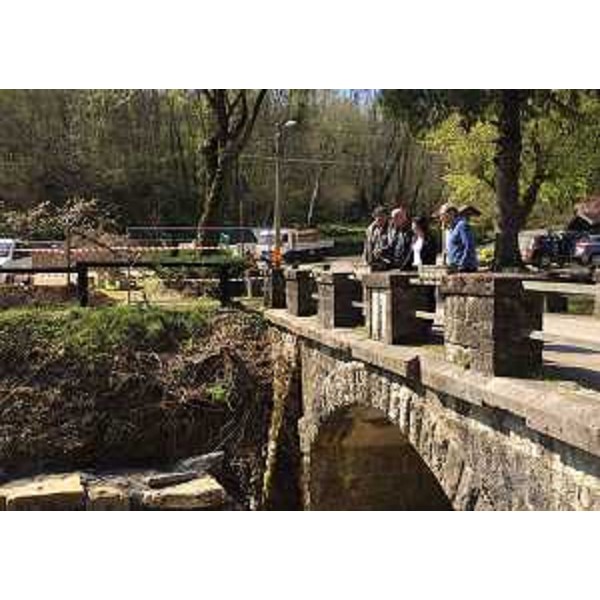 Sara Vito (Assessore regionale Ambiente ed Energia) in sopralluogo per i lavori di sistemazione del torrente Grojna - Gorizia 30/03/2017