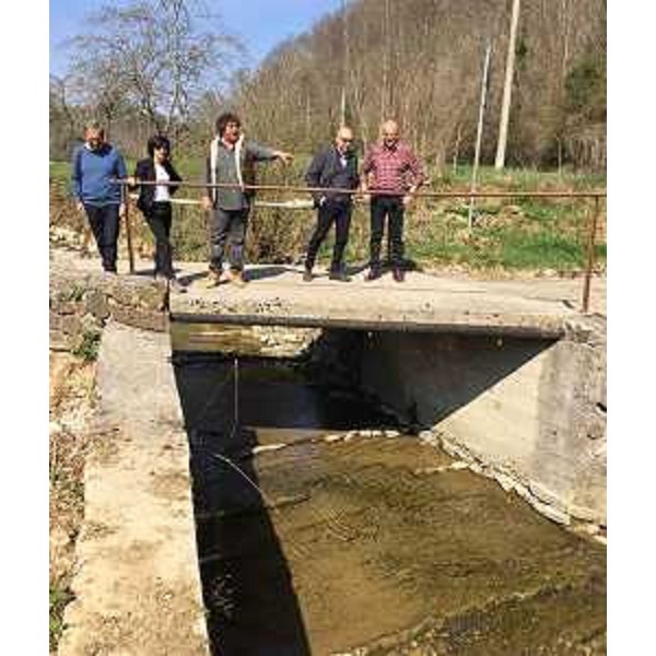 Sara Vito (Assessore regionale Ambiente ed Energia) in sopralluogo per i lavori di sistemazione del torrente Grojna - Gorizia 30/03/2017