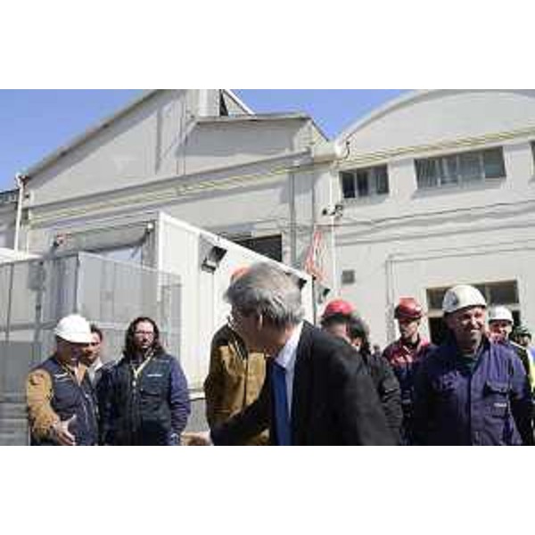 Paolo Gentiloni (Presidente Consiglio Ministri) alla cerimonia di consegna della nave da crociera Majestic Princess (Gruppo Carnival), alla Fincantieri - Monfalcone 30/03/2017