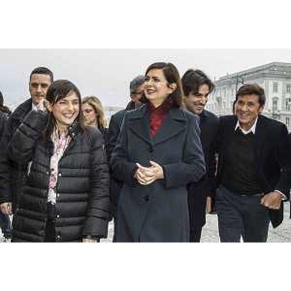 Arrivo di Debora Serracchiani (Presidente Regione Friuli Venezia Giulia), Laura Boldrini (Presidente Camera Deputati) e Gianni Morandi alla prima giornata dell'evento "Parole O_Stili", alla Stazione Marittima - Trieste 17/02/2017