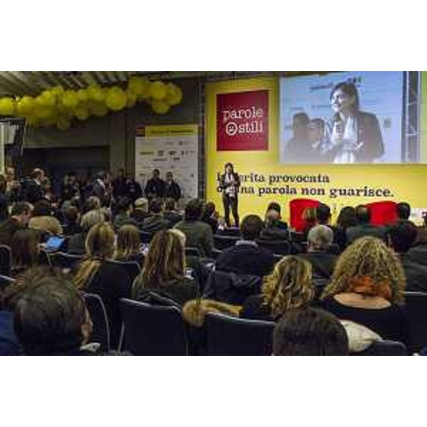 Debora Serracchiani (Presidente Regione Friuli Venezia Giulia) alla prima giornata dell'evento "Parole O_Stili", alla Stazione Marittima - Trieste 17/02/2017