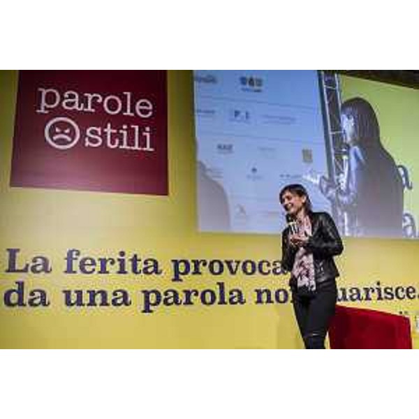 Debora Serracchiani (Presidente Regione Friuli Venezia Giulia) alla prima giornata dell'evento "Parole O_Stili", alla Stazione Marittima - Trieste 17/02/2017