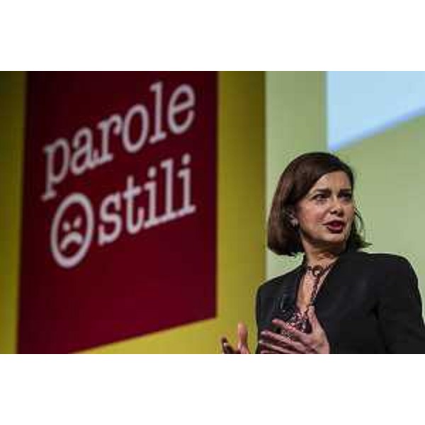 Laura Boldrini (Presidente Camera Deputati) alla prima giornata dell'evento "Parole O_Stili", alla Stazione Marittima - Trieste 17/02/2017