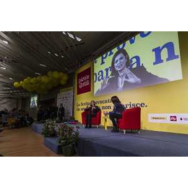 Laura Boldrini (Presidente Camera Deputati) alla prima giornata dell'evento "Parole O_Stili", alla Stazione Marittima - Trieste 17/02/2017