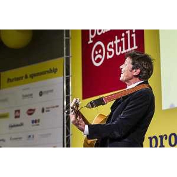 Gianni Morandi alla prima giornata dell'evento "Parole O_Stili", alla Stazione Marittima - Trieste 17/02/2017