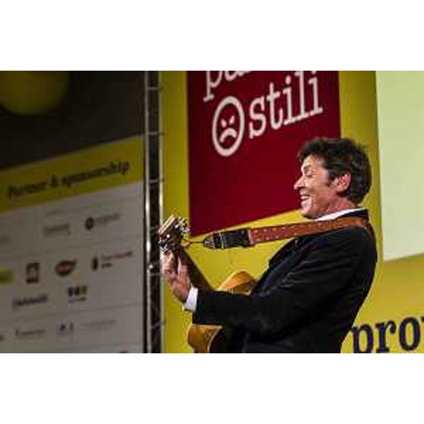 Gianni Morandi alla prima giornata dell'evento "Parole O_Stili", alla Stazione Marittima - Trieste 17/02/2017
