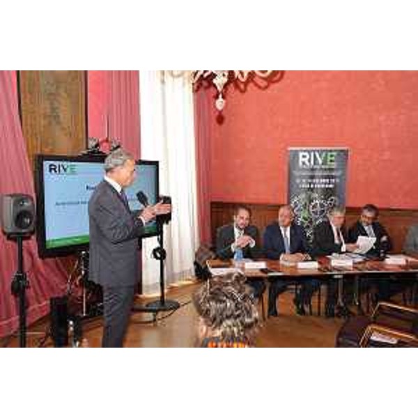 Cristiano Shaurli (Assessore regionale Risorse agricole e forestali) alla presentazione della prima edizione di RIVE / Rassegna Internazionale di Viticoltura ed Enologia in programma alla Fiera di Pordenone dal 12 al 14 dicembre - Roma 03/04/2017