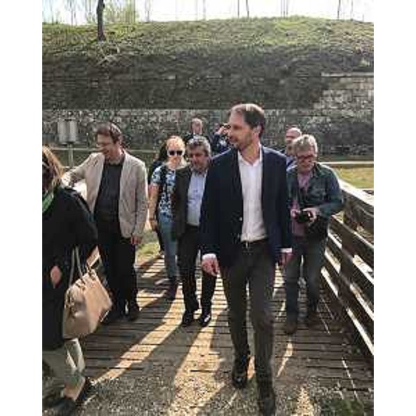 Francesco Martines (Sindaco Palmanova) e Cristiano Shaurli (Assessore regionale Risorse agricole e forestali) sui percorsi storici della fortezza - Palmanova 06/04/2017
