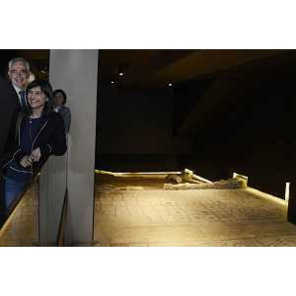 Debora Serracchiani (Presidente Regione Friuli Venezia Giulia) all'inaugurazione del nuovo sito archeologico "Domus e palazzo episcopale" - Aquileia 08/04/2017