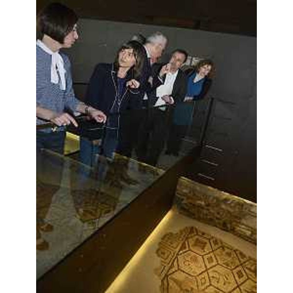 Debora Serracchiani (Presidente Regione Friuli Venezia Giulia) all'inaugurazione del nuovo sito archeologico "Domus e palazzo episcopale" - Aquileia 08/04/2017