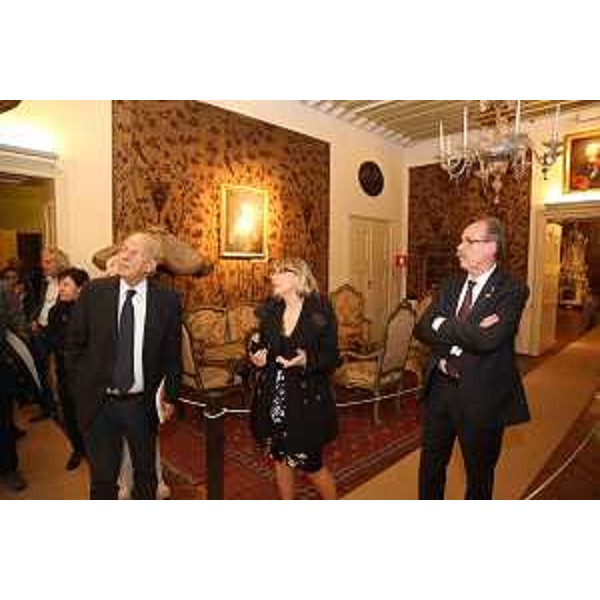 Ettore Romoli (Sindaco Gorizia) e Gianni Torrenti (Assessore regionale Cultura, Sport e Solidarietà) all'inaugurazione della mostra "Donne allo specchio" - Gorizia 07/04/2017 (Foto Pierluigi Bumbaca)