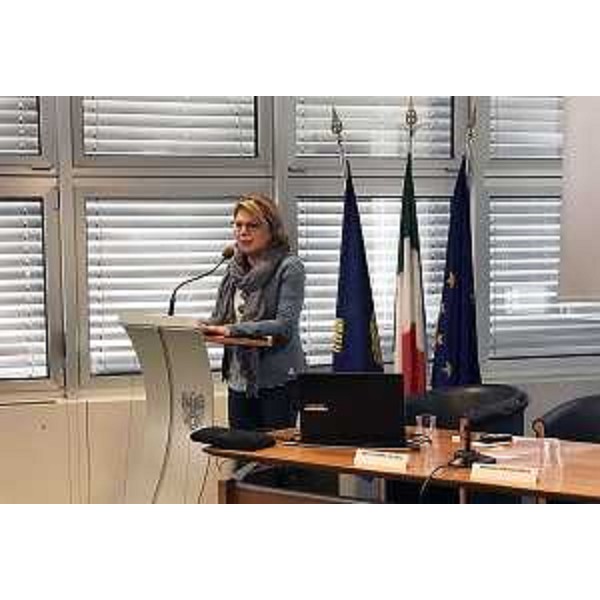 Maria Sandra Telesca (Assessore regionale Salute, Integrazione socio-sanitaria, Politiche sociali e Famiglia) alla presentazione del progetto di ricerca "Prodotti finiti FVG", organizzato dall'AAS n. 5 Friuli Occidentale nella sede di Unindustria - Pordenone 11/04/2017