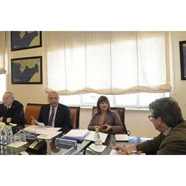 Roberto Dipiazza (Sindaco Trieste), Debora Serracchiani (Presidente Regione Friuli Venezia Giulia) e Zeno D'Agostino (Presidente Autorità Sistema Portuale Mare Adriatico Orientale) - Trieste 12/04/2017