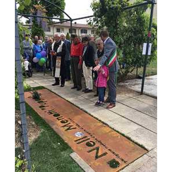 Debora Serracchiani (Presidente Regione Friuli Venezia Giulia) alla cerimonia di intitolazione del Giardino pubblico al partigiano Nello Menotti "Puppo" - Manzano 22/04/2017