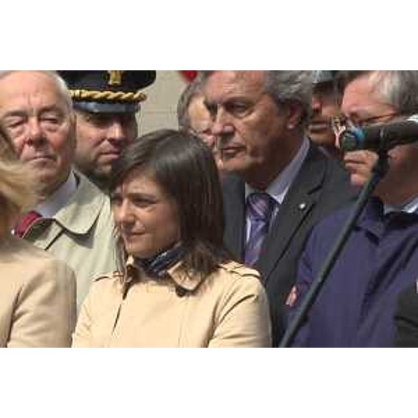 Debora Serracchiani (Presidente Regione Friuli Venezia Giulia) alla cerimonia del settantaduesimo anniversario della Liberazione, alla Risiera di San Sabba - Trieste 25/04/2017