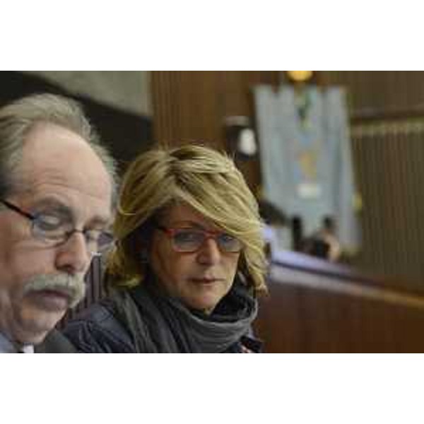 Gianni Torrenti (Assessore regionale Cultura, Sport e Solidarietà) e Maria Sandra Telesca (Assessore regionale Salute, Integrazione socio-sanitaria, Politiche sociali e Famiglia) nell'Aula del Consiglio regionale del FVG - Trieste 04/05/2017
