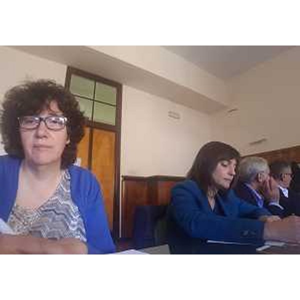 Loredana Panariti (Assessore regionale Lavoro) e Debora Serracchiani (Presidente Regione Friuli Venezia Giulia) al Tavolo dedicato alla situazione dello stabilimento della Flex di Trieste (Gruppo Flextronics) al Ministero dello Sviluppo Economico (MiSE) - Roma 04/05/2017