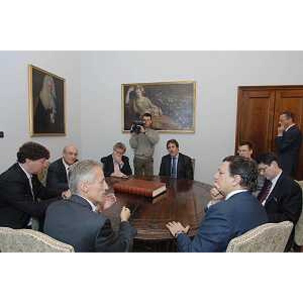 Riccardo Illy (Presidente Regione Friuli Venezia Giulia) incontra Josè Manuel Barroso (Presidente Commissione Europea). (Trieste 08/11/07)