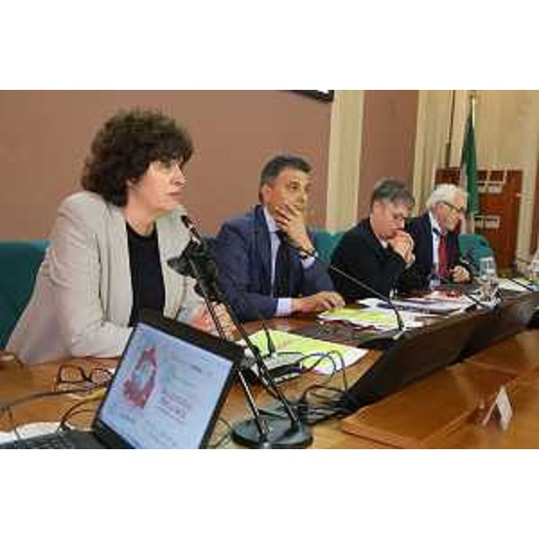Loredana Panariti (Assessore regionale Lavoro, Formazione, Istruzione, Pari Opportunità, Politiche giovanili, Ricerca e Università) al Meeting nazionale delle Scuole per la Pace, nella Sala della Comunicazione del Ministero dell'Istruzione - Roma 05/05/2017 (Foto Roberto Brancolini)