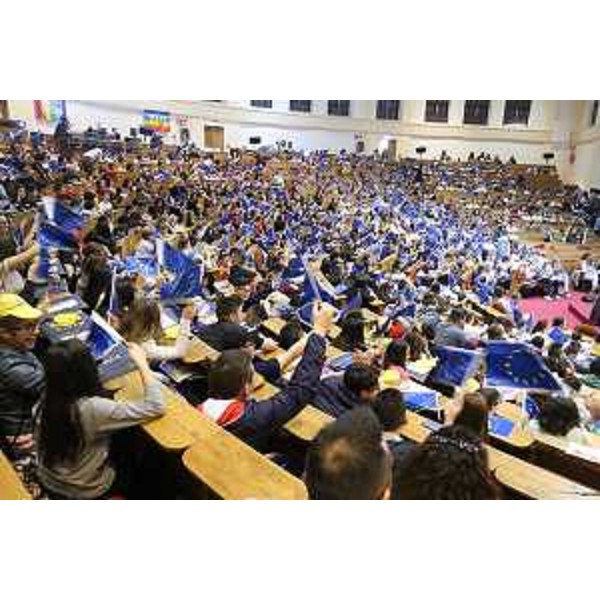 Meeting nazionale delle Scuole per la Pace, nella Sala della Comunicazione del Ministero dell'Istruzione - Roma 05/05/2017 (Foto Roberto Brancolini)