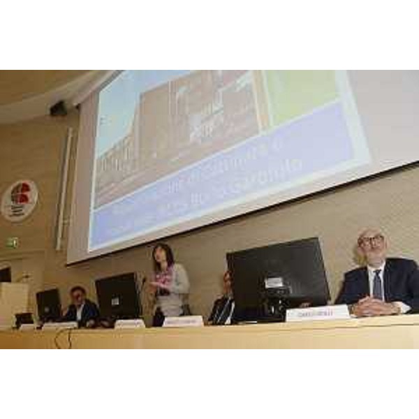 Debora Serracchiani (Presidente Regione Friuli Venezia Giulia) alla presentazione del Progetto di riqualificazione dell'Ospedale di Cattinara e nuova sede dell'IRCCS Burlo Garofolo - Trieste 09/05/2017