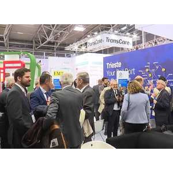 Lo stand di presentazione del Sistema intermodale del FVG alla Fiera Transport Logistic - Monaco di Baviera 10/05/2017