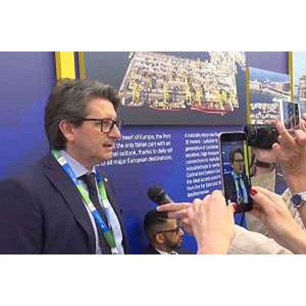 Zeno D'Agostino (Presidente Autorità Sistema Portuale Mare Adriatico Orientale) alla Fiera Transport Logistic - Monaco di Baviera 10/05/2017