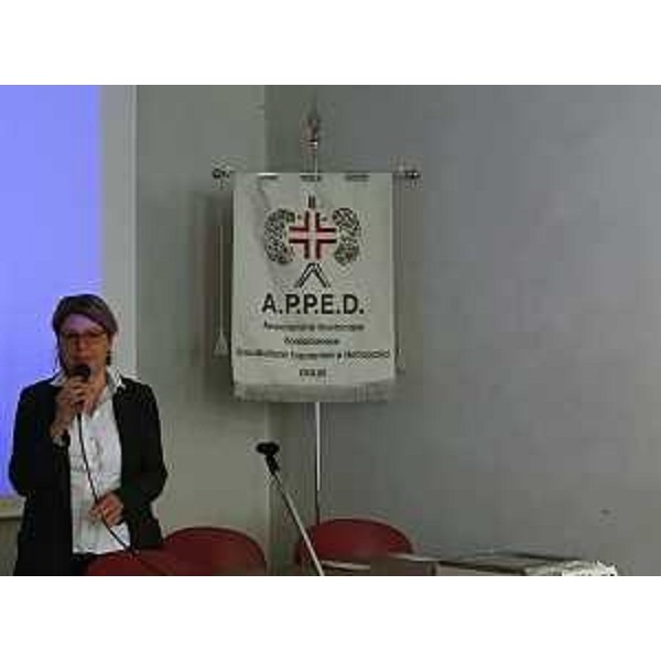 Maria Sandra Telesca (Assessore regionale Salute, Integrazione socio-sanitaria, Politiche sociali e Famiglia) all'incontro con l'Associazione Provinciale Pordenonese EmoDializzati, Trapiantanti e Nefropatici (APPED) - Pordenone 15/05/2017