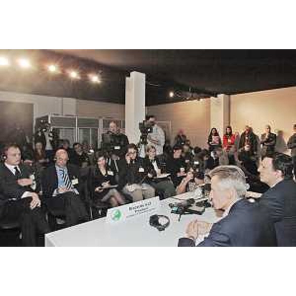 Riccardo Illy (Presidente Regione Friuli Venezia Giulia e Presidente ARE) con José Manuel Barroso (Presidente Commissione europea) all'assemblea generale dell'Assemblea delle Regioni d'Europa - ARE - a Udine. (Udine 09/11/07)