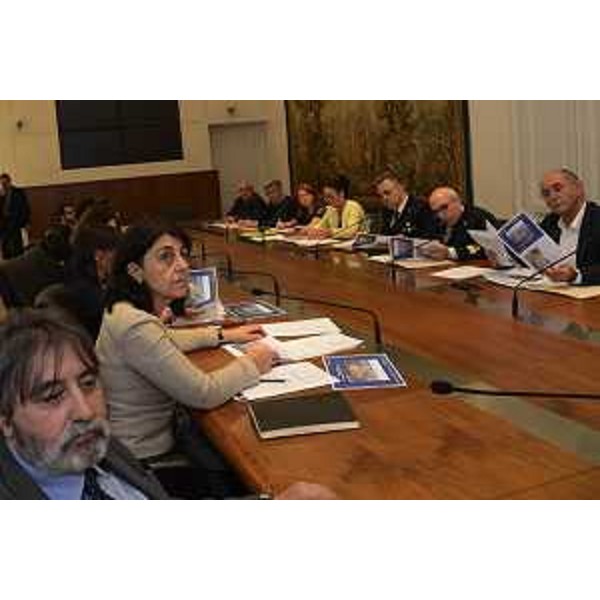 Mario Sommariva (Segretario generale Autorità Sistema Portuale Mare Adriatico Orientale) e Mariagrazia Santoro (Assessore regionale Infrastrutture e Territorio) alla riunione del Comitato consultivo del Porto di Monfalcone - Trieste 18/05/2017