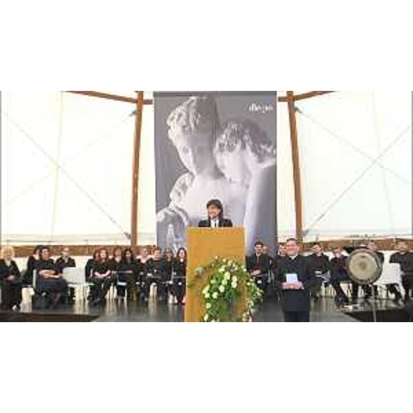 Debora Serracchiani (Presidente Regione Friuli Venezia Giulia) all'inaugurazione della mostra "Amanti. Passione umane e divine" - Illegio 21/05/2017
