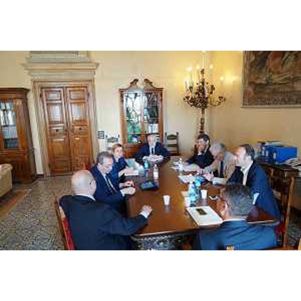 Sergio Bolzonello (Vicepresidente Regione FVG e assessore Attività produttive, Turismo e Cooperazione) incontra Gianluca Forcolin (Vicepresidente Regione Veneto e assessore Bilancio), Federico Caner (Assessore Turismo Regione Veneto) e Marco Michielli (Vicepresidente Federalberghi e presidente Federalberghi Veneto) - Venezia 22/05/2017 (Foto Regione Veneto)