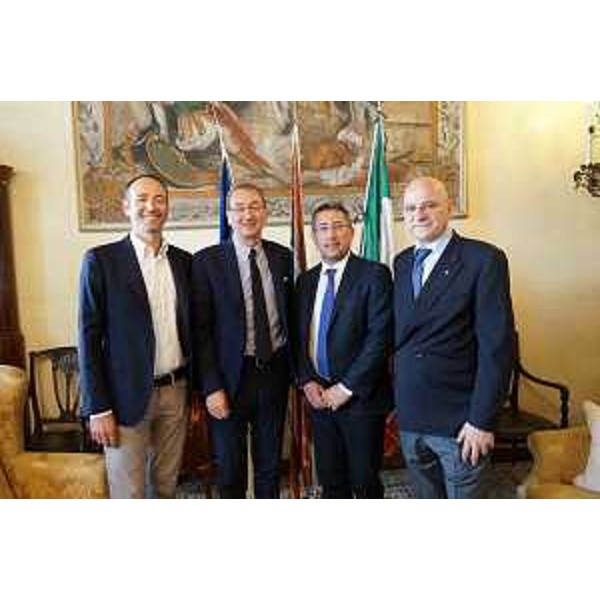 Federico Caner (Assessore Turismo Regione Veneto), Sergio Bolzonello (Vicepresidente Regione FVG e assessore Attività produttive, Turismo e Cooperazione), Gianluca Forcolin (Vicepresidente Regione Veneto e assessore Bilancio) e Marco Michielli (Vicepresidente Federalberghi e presidente Federalberghi Veneto) - Venezia 22/05/2017 (Foto Regione Veneto)