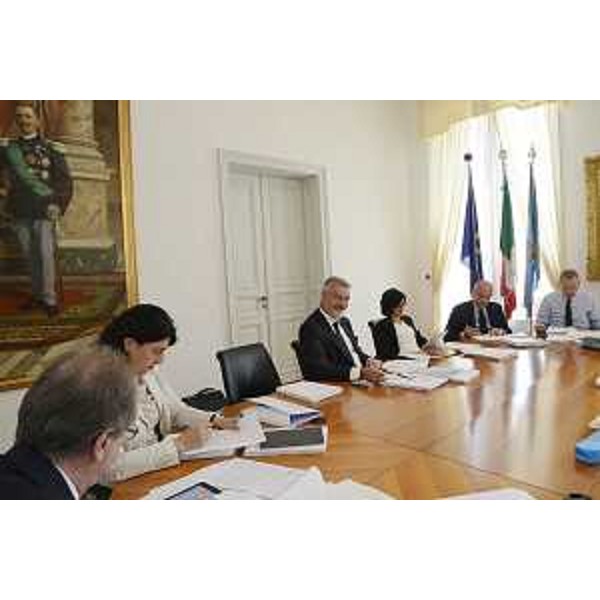 Paolo Panontin (Assessore regionale Autonomie locali e Coordinamento Riforme, Comparto unico, Sistemi informativi, Caccia e Risorse ittiche, delegato Protezione civile) durante la riunione della Giunta del FVG - Trieste 01/06/2017