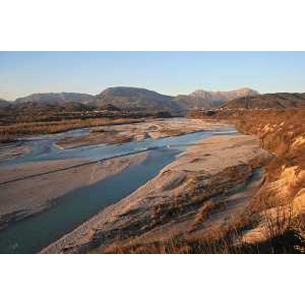 Panorama del Tagliamento scattata dal belvedere di Aonedis - 09/11/2008 (Foto Marino Del Piccolo)