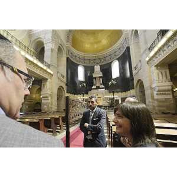 Debora Serracchiani (Presidente Regione Friuli Venezia Giulia) in visita alla Sinagoga e ai locali della Comunità ebraica - Trieste 05/06/2017