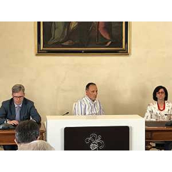 Sara Vito (Assessore regionale Ambiente ed Energia) alla riunione sulla sicurezza idraulica del Bacino del Livenza, in Municipio - Portobuffolè (TV) 08/06/2017
