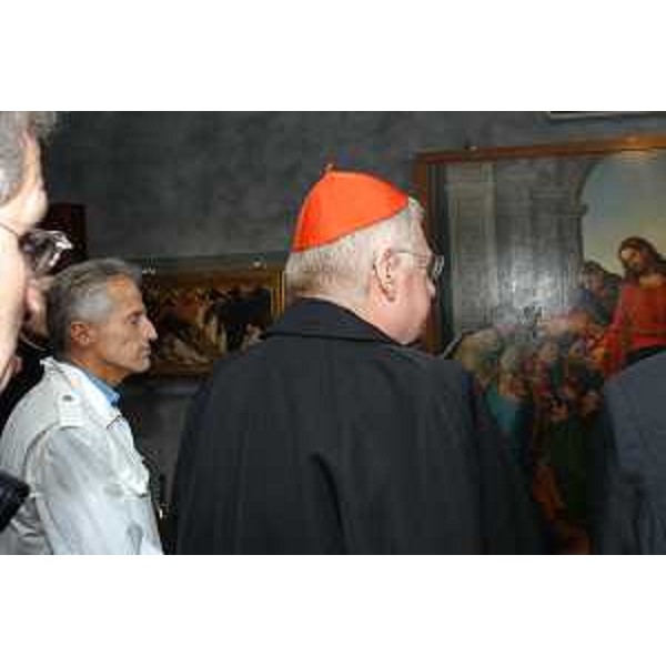 Riccardo Illy (Presidente Regione Friuli Venezia Giulia) e il Cardinale Angelo Scola (Patriarca di Venezia) alla mostra Mysterium (Illegio di Tolmezzo, 18/09/05)