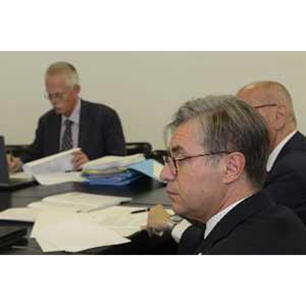 Francesco Peroni (Assessore regionale Finanze, Patrimonio, Coordinamento e Programmazione Politiche economiche e comunitarie) durante la riunione della Giunta del FVG - Udine 09/06/2017