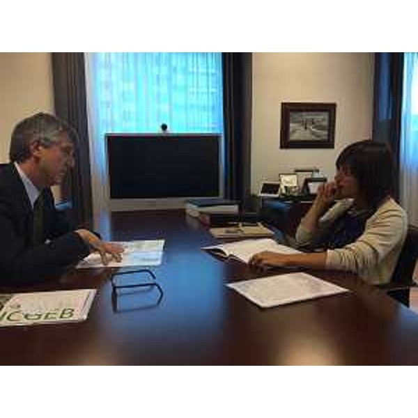 Debora Serracchiani (Presidente Regione Friuli Venezia Giulia) incontra Mauro Giacca (Direttore ICGEB - Centro Internazionale di Ingegneria Genetica e Biotecnologia) - Udine 10/06/2017