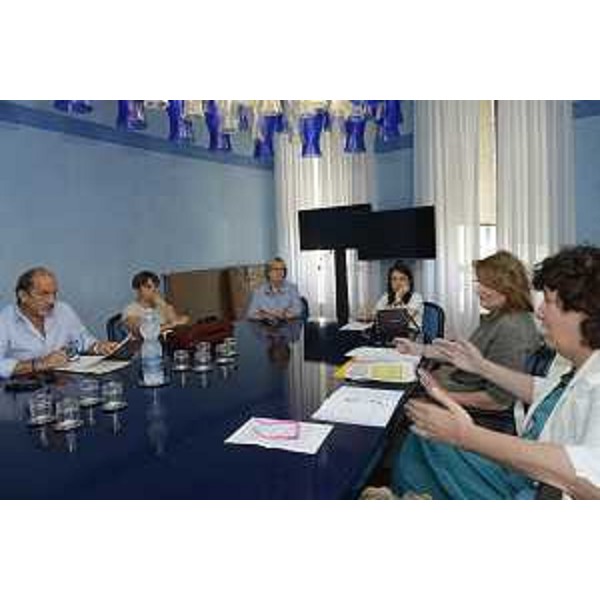Loredana Panariti (Assessore regionale Lavoro, Formazione, Istruzione, Pari Opportunità, Politiche giovanili, Ricerca e Università) all'incontro con Pino Roveredo (Garante regionale dei detenuti) e Silvia Della Branca (Direttore casa circondariale Trieste) - Trieste 12/06/2017